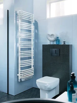 Matisere Sèche-serviette électrique blanc de 1580mm de haut et 700mm de large - 1000 Watt - ALE1580/700E8BBLO