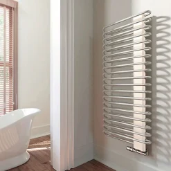 Matisere Sèche-serviette électrique blanc de 1620mm de haut et 400mm de large - 800 Watt - MIC1620/400E8SOABB* Sèche-Serviettes Électrique
