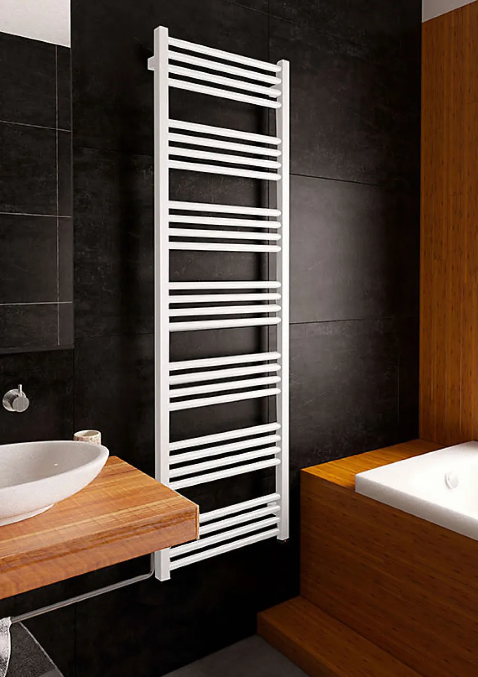 Matisere Sèche-serviette électrique blanc - (HxL) 1620x430mm - 600 Watt - 600 Watt - FIO1620-430E1B