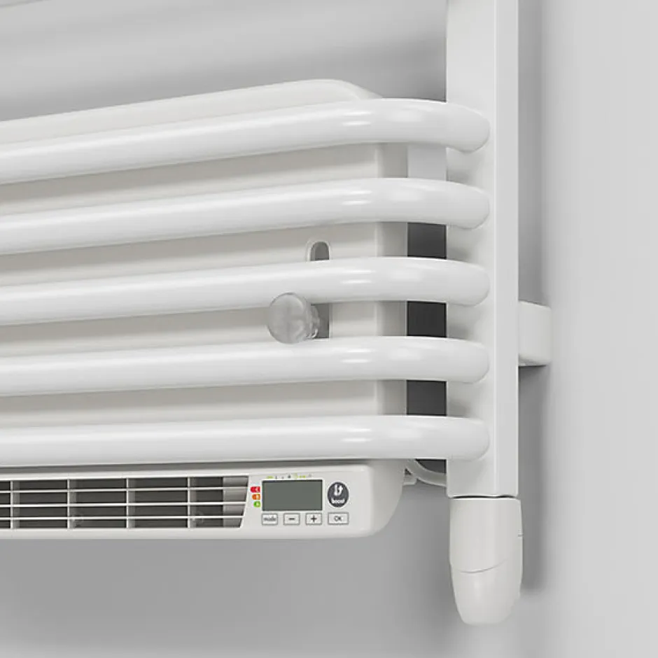 Matisere Sèche-serviette électrique blanc de 760mm de haut et 500mm de large - 400 Watt - ALE760/500E8BBLO* Sèche-Serviettes Soufflant