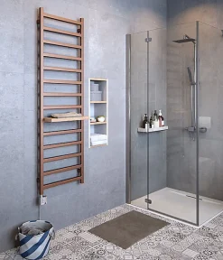 Matisere Sèche-serviette électrique cuivré - (HxL) 720x500 mm - 300 (Watts) - 300 Watt - SIM720-500E8COP