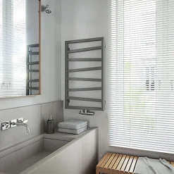 Matisere Sèche-serviette électrique gris - (HxL) 1310x500 mm - 600 ( Watts) - 600 Watt - ZIG1310-500E8MST* Sèche-Serviettes Électrique