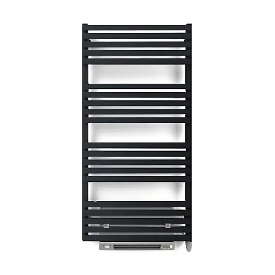 Matisere Sèche-serviette électrique noir de 1185mm de haut et 600mm de large - 1000 Watt - QUA1185/600SE8NBLO* Sèche-Serviettes Soufflant