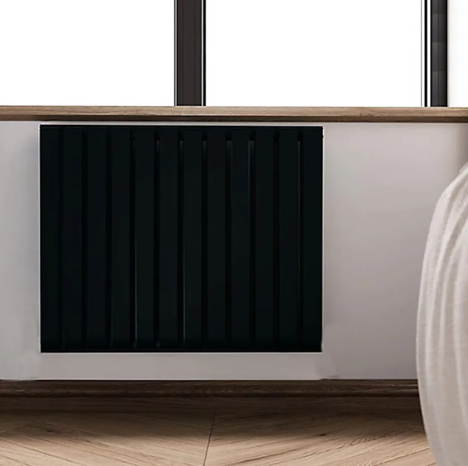Matisere Sèche-serviette électrique noir thermostat wifi - HxL 630x1825mm - 2000 Watt - WAR630/1825ROE8NW