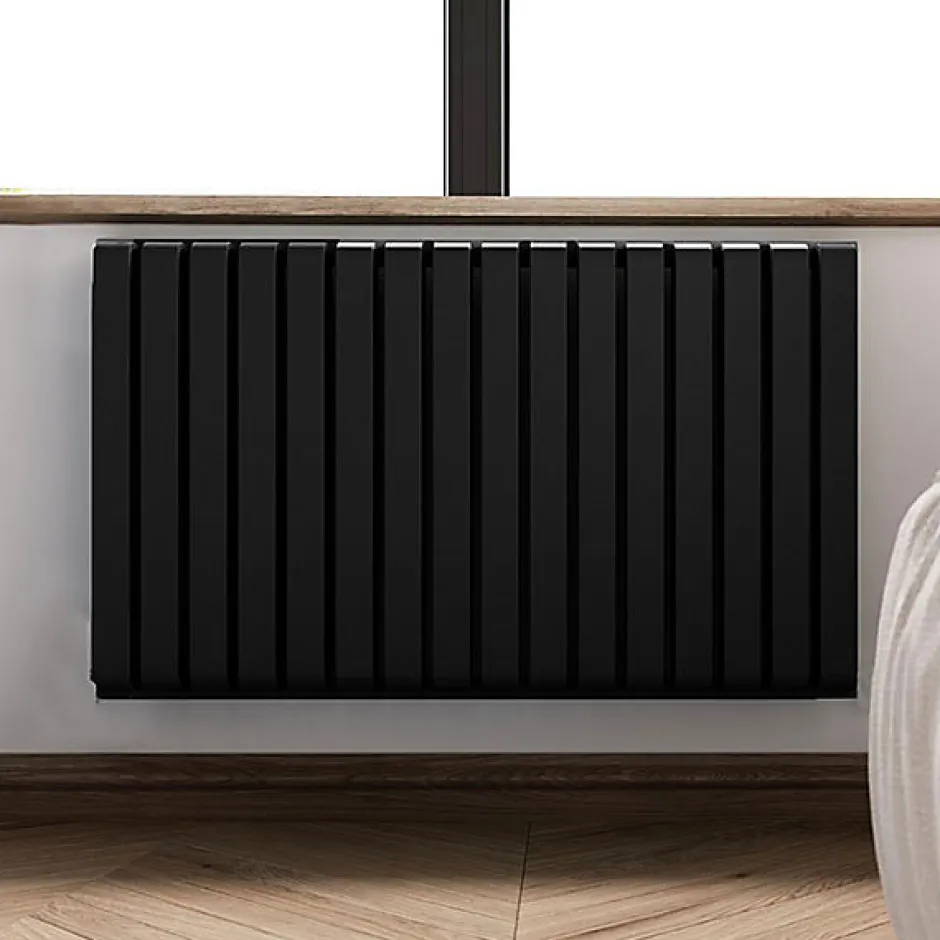 Matisere Sèche-serviette électrique noir thermostat wifi - HxL 630x1825mm - 2000 Watt - WAR630/1825ROE8NW