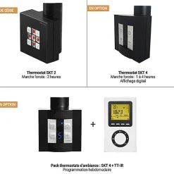 Matisere Sèche-serviette électrique noir - (HxL) 1460x500mm - 800 Watts - 800 Watt - LIM1460-500E8N