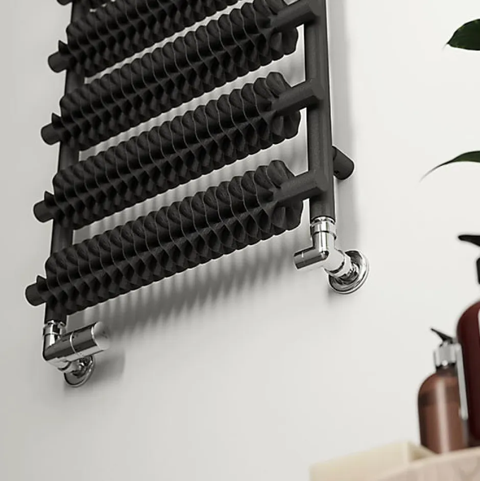 Matisere Sèche-serviette électrique noir de 1770mm de haut et 500mm de large - 1200 Watt - RIB1770/500TE8SOAN* Sèche-Serviettes Électrique