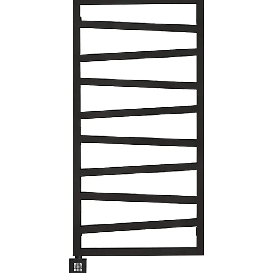 Matisere Sèche-serviette électrique noir - (HxL) 1310x500mm - 600 Watts - 600 Watt - ZIG1310-500E1N* Sèche-Serviettes Électrique