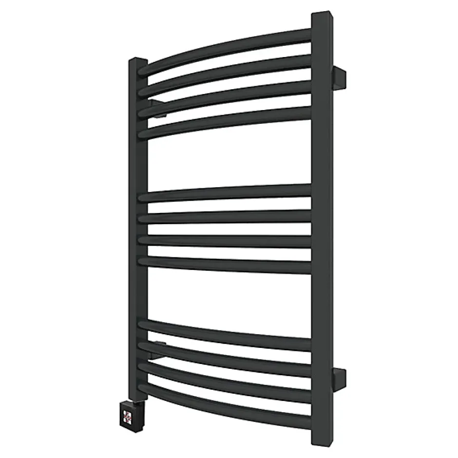 Matisere Sèche-serviette électrique noir de 660 mm de haut et 400 mm de large - 300 Watt - LEN660/400E1N* Sèche-Serviettes Électrique