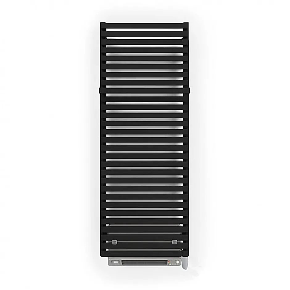 Matisere Sèche-serviette électrique noir de 1320mm de haut et 600mm de large - 800 Watt - CIT1320/600E8NBLO* Sèche-Serviettes Soufflant