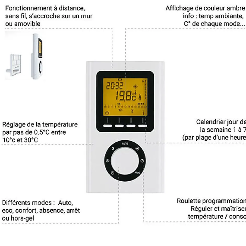 Matisere Sèche-serviette électrique programmable doré - HxL 1780x500 mm - 600 Watt - ZIG1780/500E1BRAP