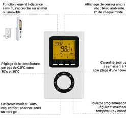Matisere Sèche-serviette électrique programmable cuivré - HxL 1110x600mm - 800 Watt - WAR1110/600SE8BCOP