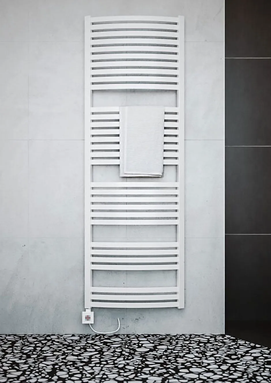 Matisere Sèche-serviette électrique programmable blanc - HxL 1760x600mm - 1000 Watt - DEX1760/600E8BP* Sèche-Serviettes Électrique