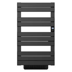 Bestherm Sèche-serviette électrique sans fluide avec soufflerie 500 + 1000 W H.108,4xL60cm HANAE noir* Sèche-Serviettes Soufflant