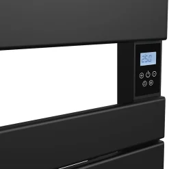 Bestherm Sèche-serviette électrique sans fluide avec soufflerie 500 + 1000 W H.108,4xL60cm HANAE noir* Sèche-Serviettes Soufflant