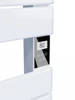 Bestherm Sèche-serviette électrique sans fluide avec soufflerie 500W+1000W H.108,4xL60cm HANAE blanc