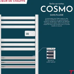 Thomson Sèche-serviette électrique sans fluide connecté WiFi 500W COSMO blanc* Sèche-Serviettes Mixte