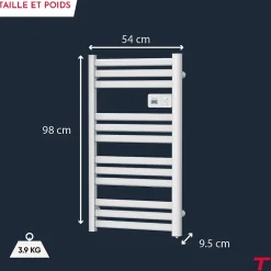 Thomson Sèche-serviette électrique sans fluide connecté WiFi 500W COSMO blanc* Sèche-Serviettes Mixte