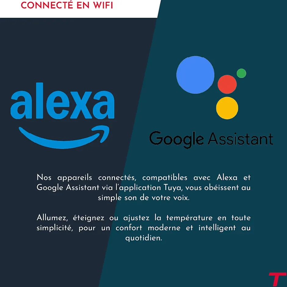 Thomson Sèche-serviette électrique sans fluide connecté WiFi 500W COSMO noir