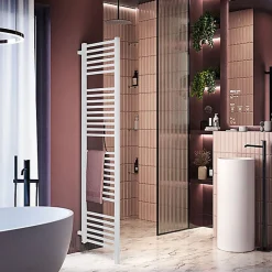 Matisere Sèche-serviette mixte blanc de 1610mm de haut et 500mm de large - 607 Watt - BON1610/500DWZ1B* Sèche-Serviettes Mixte