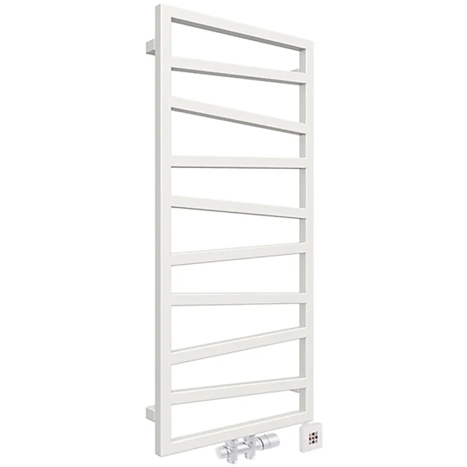 Matisere Sèche-serviette mixte blanc de 1545mm de haut et 500mm de large - 581 Watt - ZIG1545/500KDZ8B