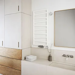 Matisere Sèche-serviette mixte blanc de 1545mm de haut et 500mm de large - 581 Watt - ZIG1545/500KDZ8B