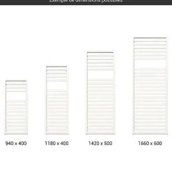 Matisere Sèche-serviette mixte blanc - (HxL) 1660x400mm - 600 Watt - 617 Watt - LUK1660-400Z1B* Sèche-Serviettes Mixte