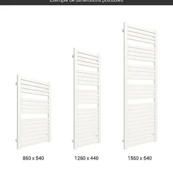 Matisere Sèche-serviette mixte blanc - (HxL) 860x540mm - 400 Watt - 423 Watt - MAN860-540Z8B