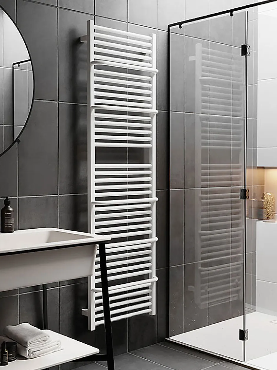 Matisere Sèche-serviette mixte blanc - (HxL) 1700x500mm - 800 Watt - 878 Watt - LIM1700-500V2B