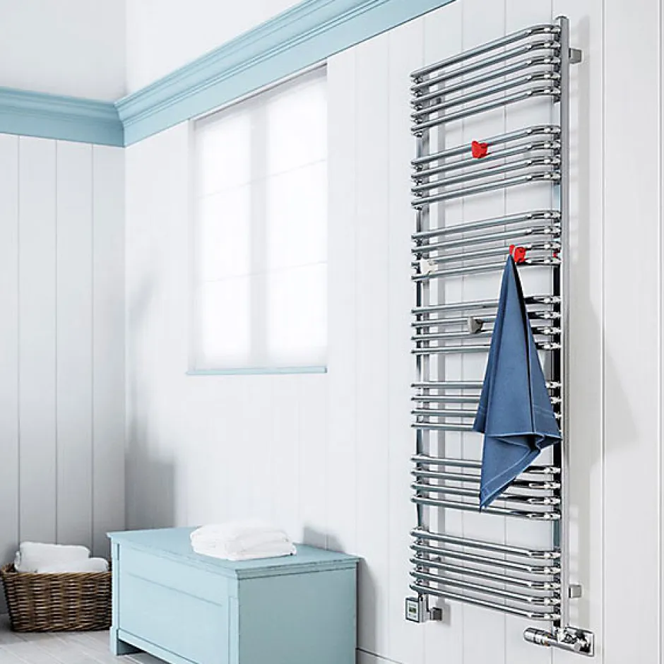 Matisere Sèche-serviette mixte chromé de 1140mm de haut / 400mm de large - 336 Watt - ALE1140/400Z1CRO