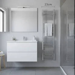 Matisere Sèche-serviette mixte chromé de 460mm de haut / 230mm de large - 86 Watt - MIK460/230V2CRO* Sèche-Serviettes Mixte