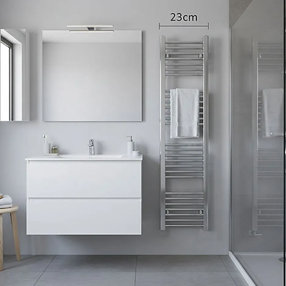 Matisere Sèche-serviette mixte chromé de 460mm de haut / 230mm de large - 86 Watt - MIK460/230V2CRO* Sèche-Serviettes Mixte