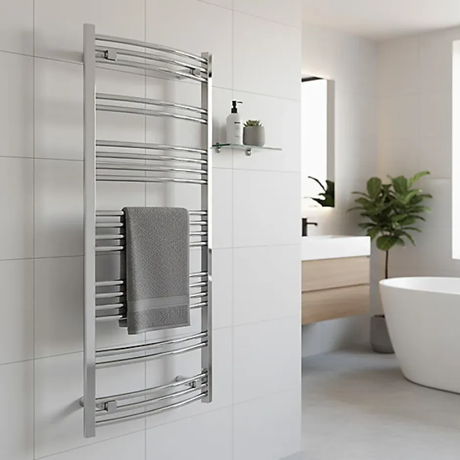Matisere Sèche-serviette mixte chromé de 555mm de haut / 600mm de large - 177 Watt - JAD555/600V2CRO