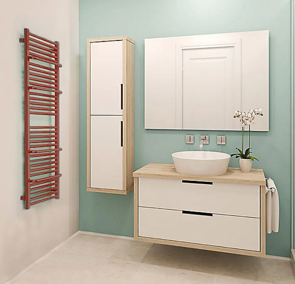 Matisere Sèche-serviette mixte cuivré de 820mm de haut et 700mm de large - 547 Watt - LIM820/700V2COP
