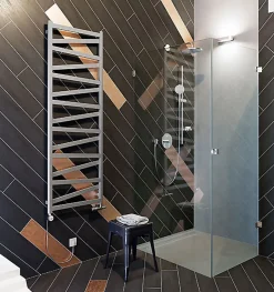 Matisere Sèche-serviette mixte gris de 1470mm de haut et 600mm de large - 622 Watt - VIP1470/600Z8SMA* Sèche-Serviettes Mixte