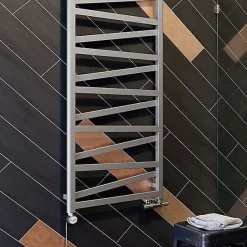 Matisere Sèche-serviette mixte gris de 1470mm de haut et 600mm de large - 622 Watt - VIP1470/600Z8SMA* Sèche-Serviettes Mixte
