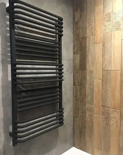 Matisere Sèche-serviette mixte noir - (HxL) 1180x500 mm - 600 Watt - 650 Watt - POL1180-500V2N* Sèche-Serviettes Mixte