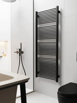 Matisere Sèche-serviette mixte noir - (HxL) 435x430 mm - 200 Watt - 203 Watt - MIK435-430Z8N