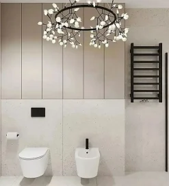 Matisere Sèche-serviette mixte noir - (HxL) 840x500 mm - 300 Watt - 306 Watt - SIM840-500Z8N