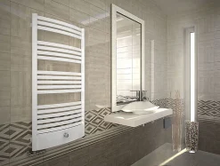 Matisere Sèche-serviette mixte noir - (HxL) 860x500 mm - 400 Watt - 430 Watt - DEX860-500PZ1N