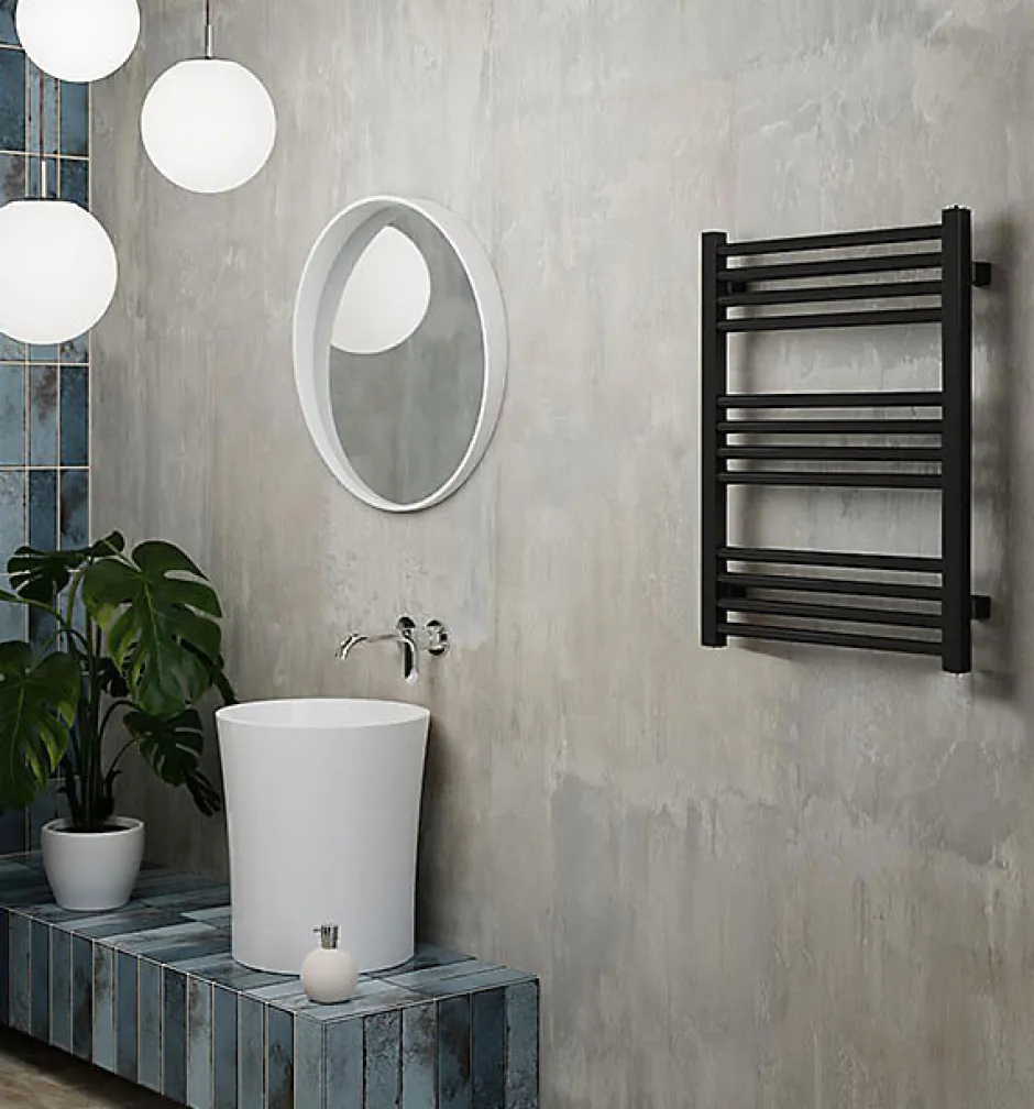 Matisere Sèche-serviette mixte noir - (HxL) 660x630 mm - 400 Watt - 350 Watt - FIO660-630V2N