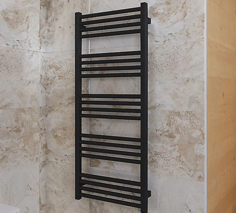 Matisere Sèche-serviette mixte noir - (HxL) 1380x600 mm - 800 Watt - 683 Watt - FIO1380-600V2N