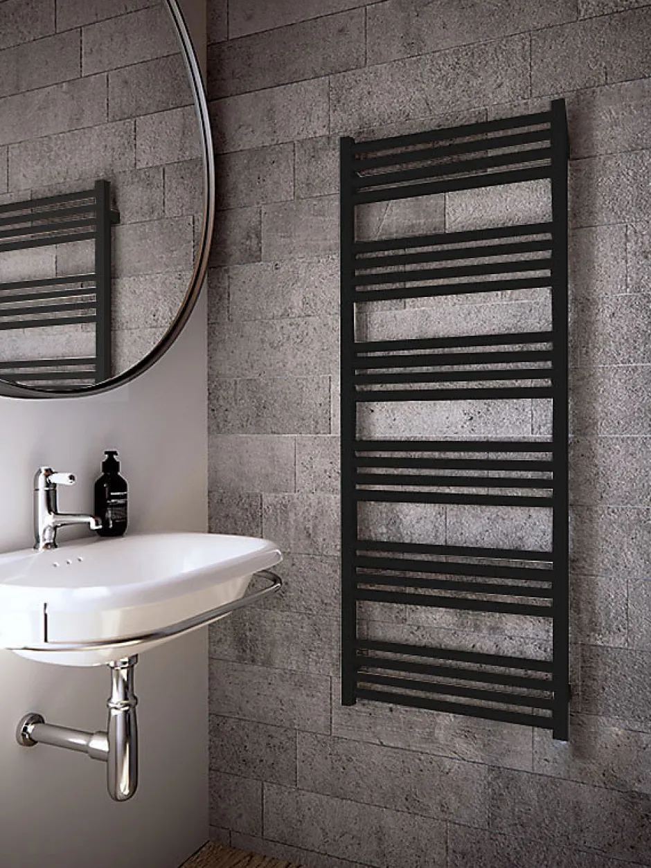 Matisere Sèche-serviette mixte noir - (HxL) 1380x600 mm - 800 Watt - 683 Watt - FIO1380-600V2N