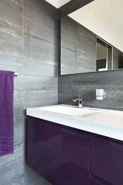 Matisere Sèche-serviette mixte violet de 1780mm de haut et 500mm de large - 678 Watt - ZIG1780/500Z84001