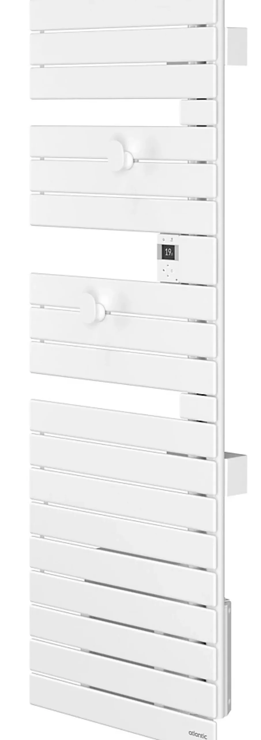 Atlantic Sèche-serviettes connecté Nefertiti avec soufflerie mât à droite 1500W blanc brillant - - 850051* Sèche-Serviettes Mixte