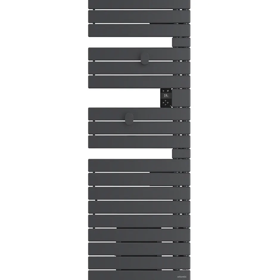 Atlantic Sèche-serviettes connecté Nefertiti mât à droite 500W graphite - - 850029