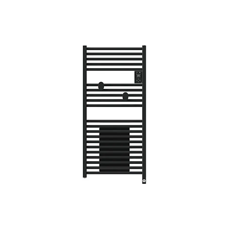 Thermor Sèche-serviettes connecté Riva 5 avec soufflerie 1500W Noir carbone - - 471637* Sèche-Serviettes Soufflant