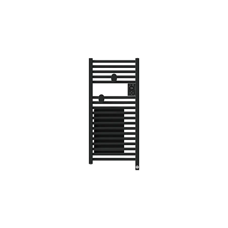 Thermor Sèche-serviettes connecté Riva 5 Etroit avec soufflerie 1300W Carbone - - 471657* Sèche-Serviettes Soufflant