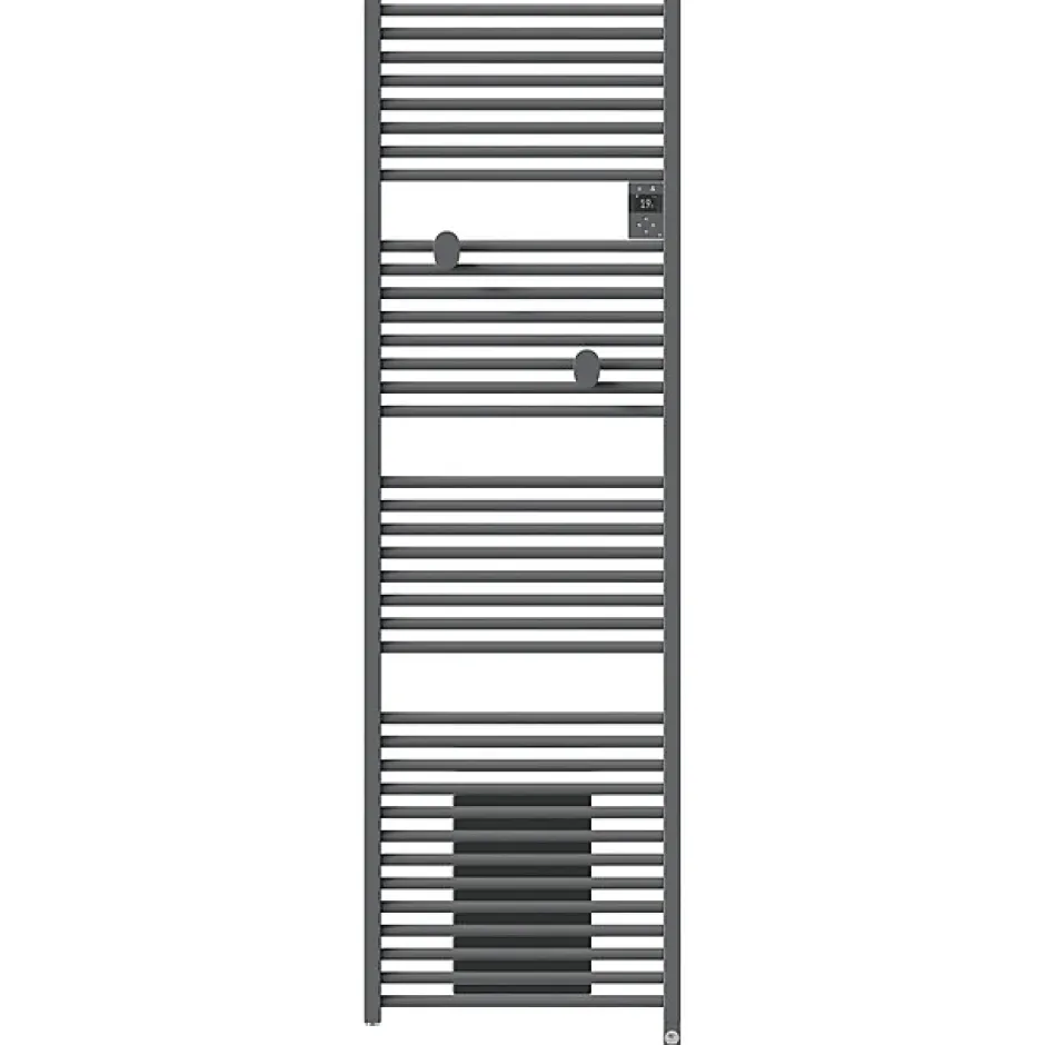 Thermor Sèche-serviettes connecté Riva 5 avec soufflerie 2000W Gris menhir - - 471644