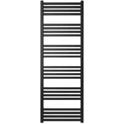 GoodHome Sèche-serviettes eau chaude en acier Duala noir 24 barres - 518 W